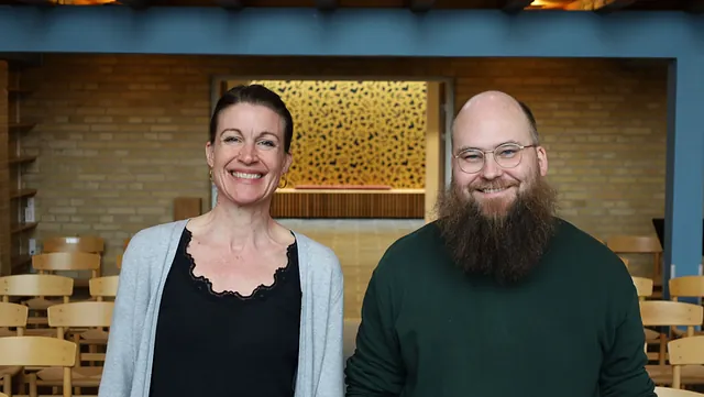 Bertram og Line i kirken