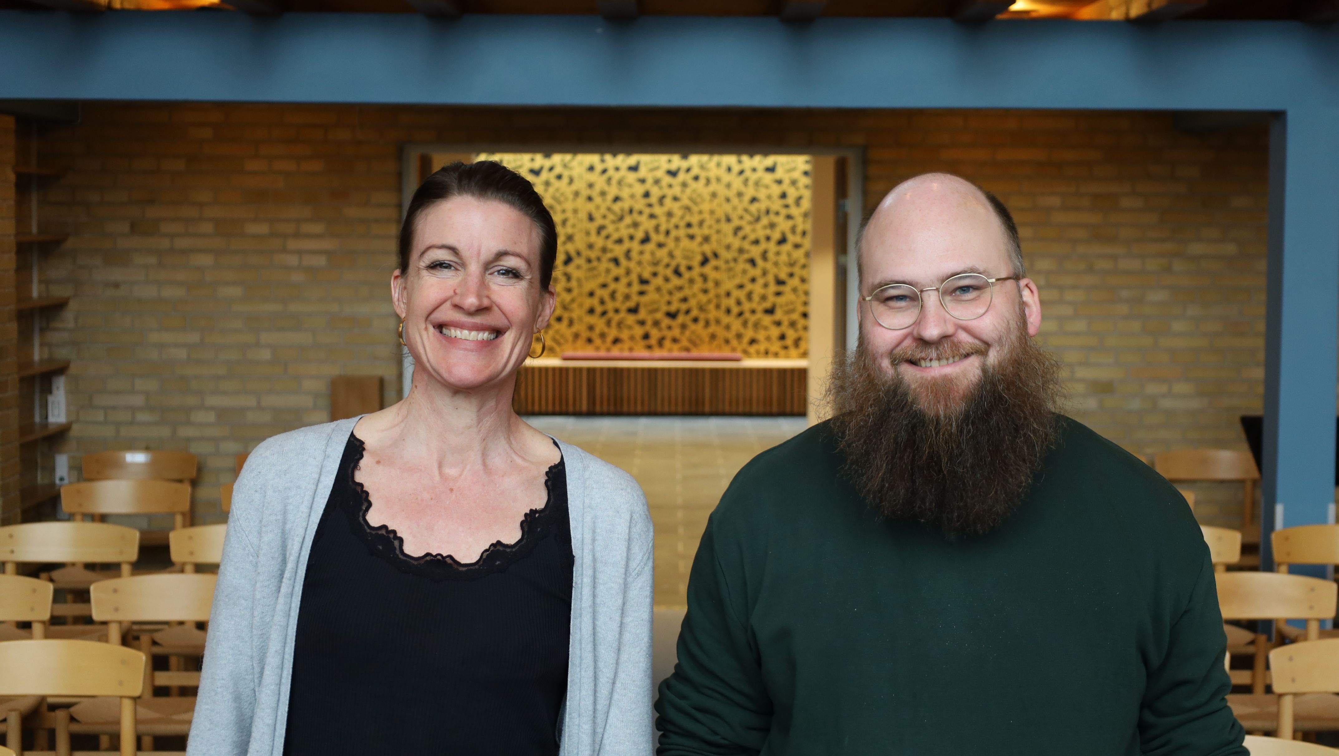 Bertram og Line i kirken